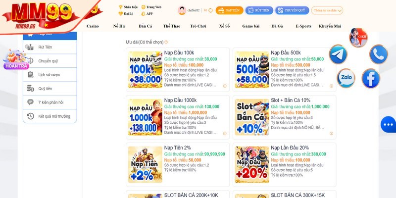 Sử dụng hệ thống ví điện tử nạp tiền MM99 an toàn tuyệt đối